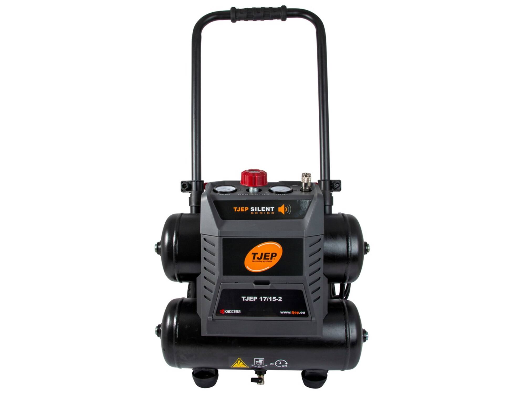 TJEP Compressor olievrij 17/15-2 SILENT 17LITER