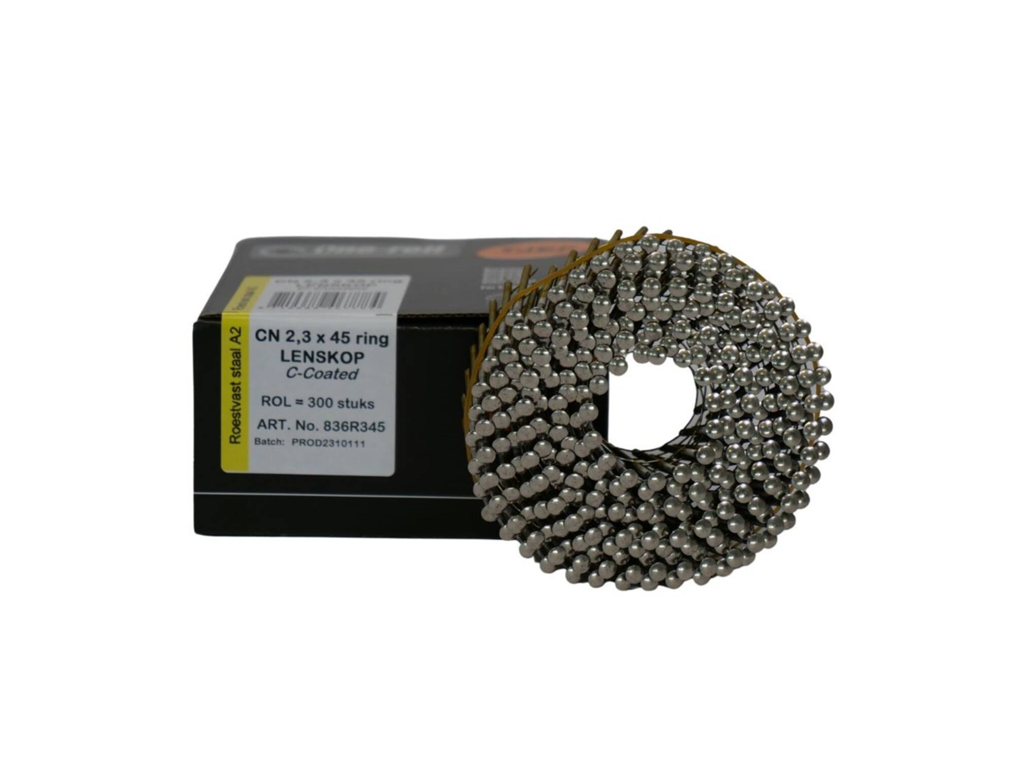 TJEP Coilnagel 15 gr. RVS A2 300 stuks CN 23/45 2,3X45MM