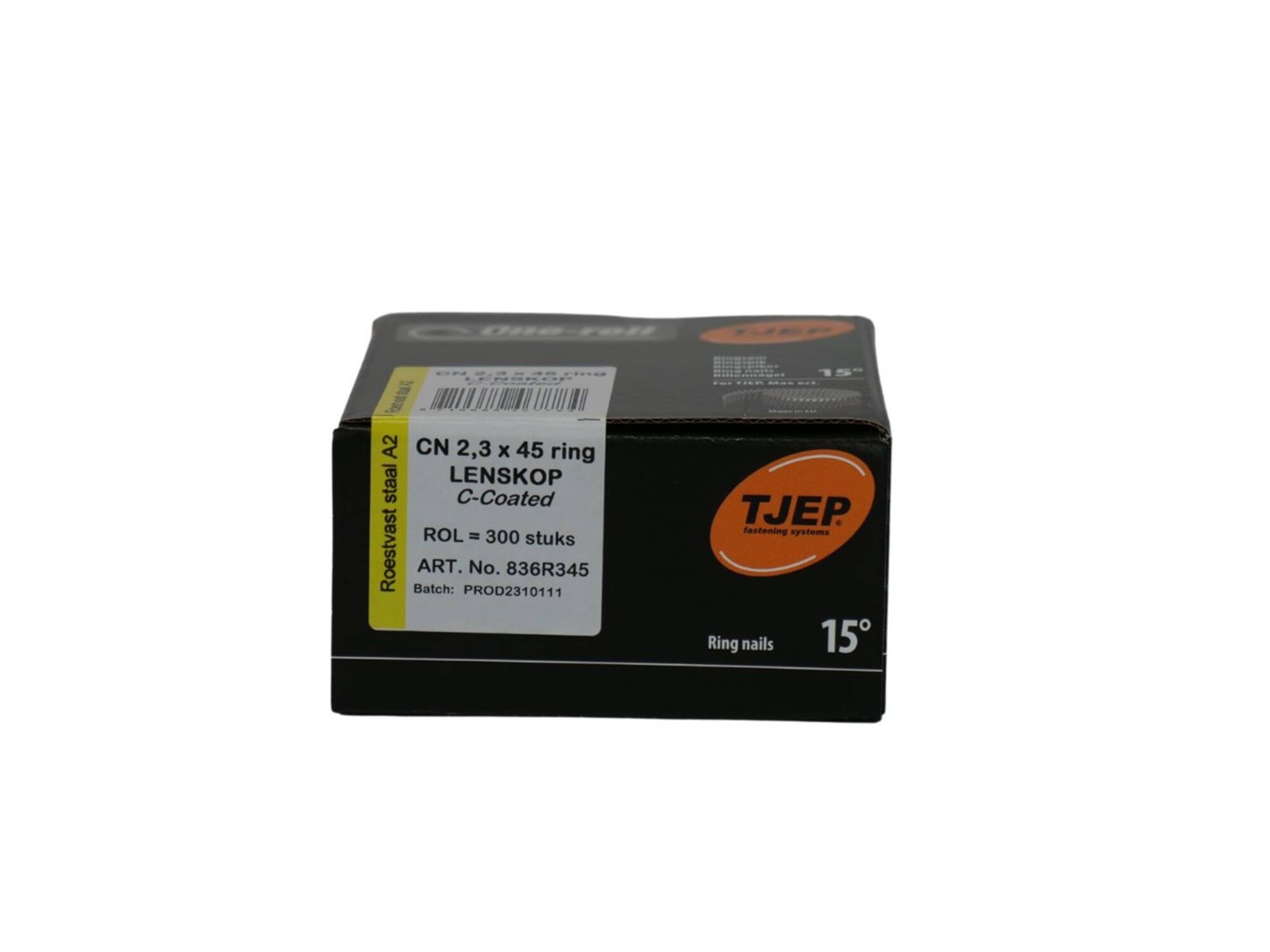 TJEP Coilnagel 15 gr. RVS A2 300 stuks CN 23/45 2,3X45MM