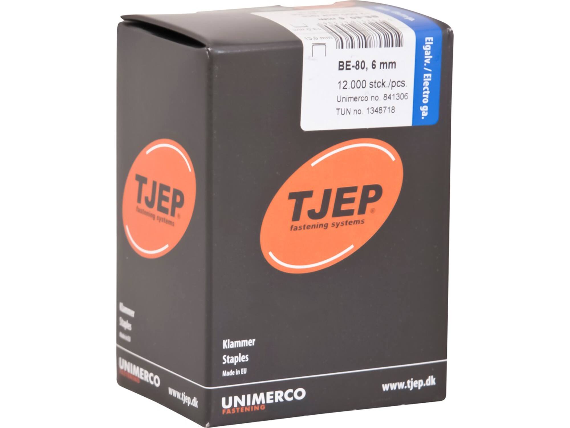 Tjep niet verzinkt 12000 stuks BE-80 6MM