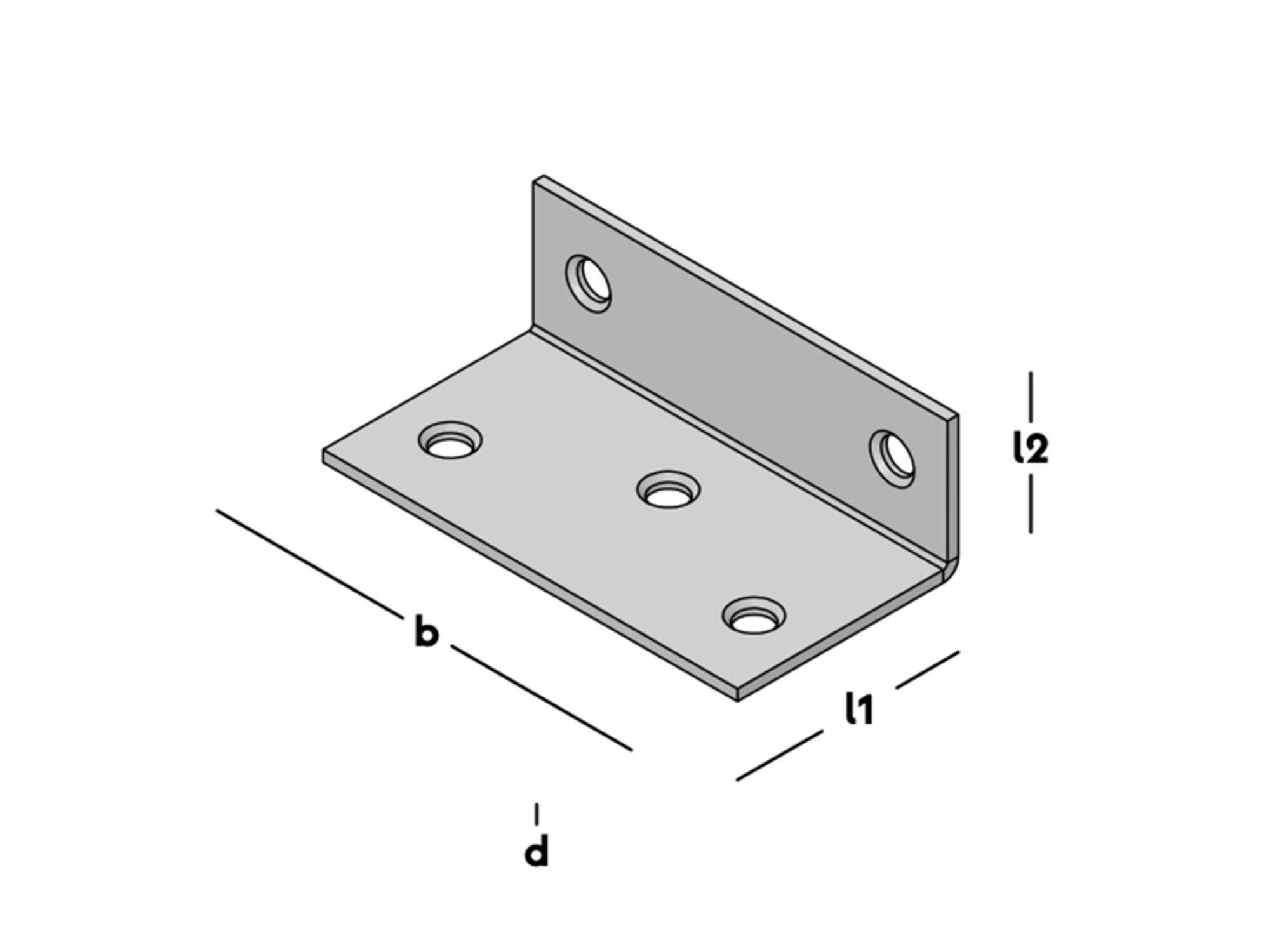 GB Versterkingshoek verzinkt 40X25