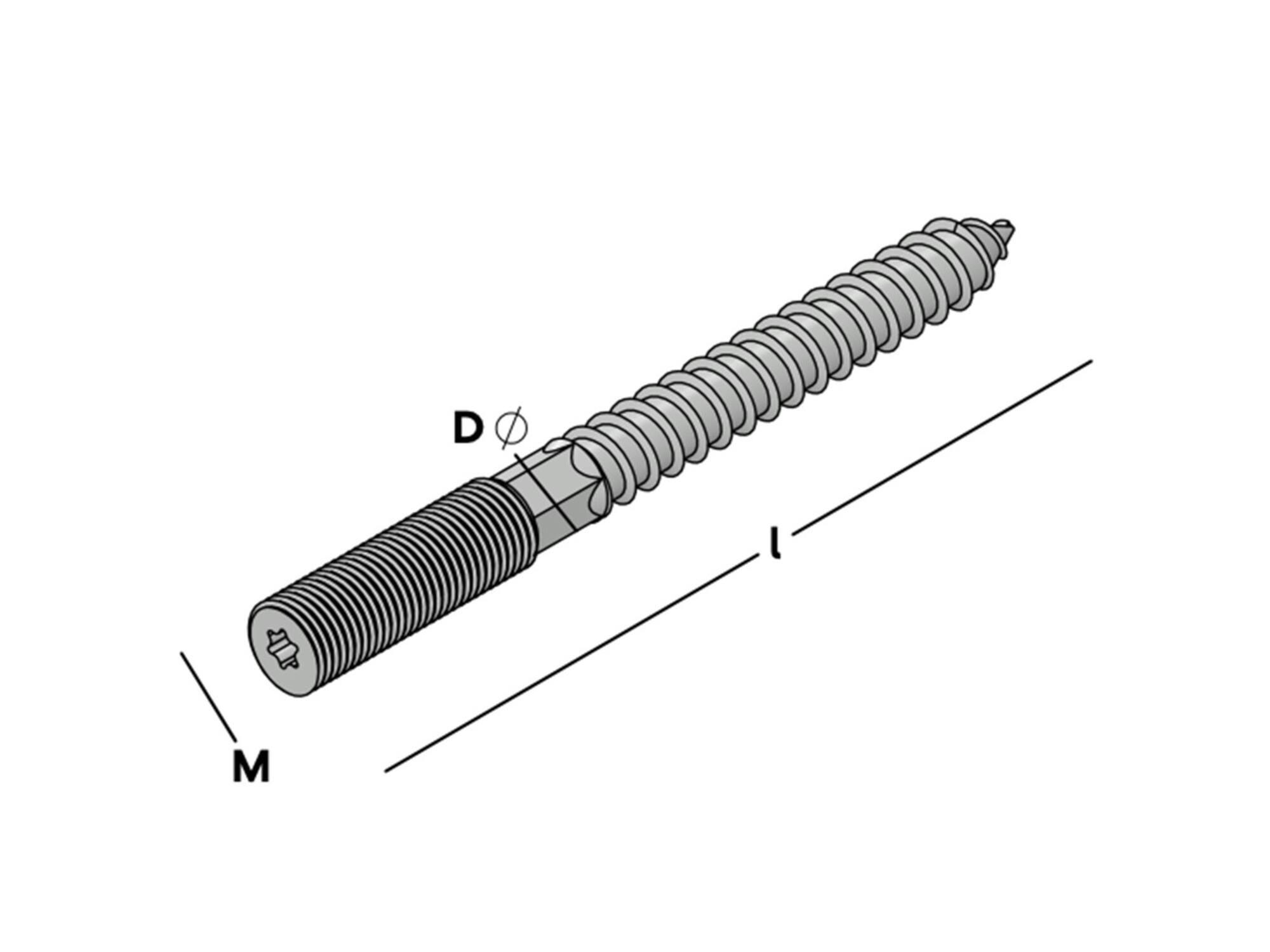 GB Stokeind verzinkt M8X60