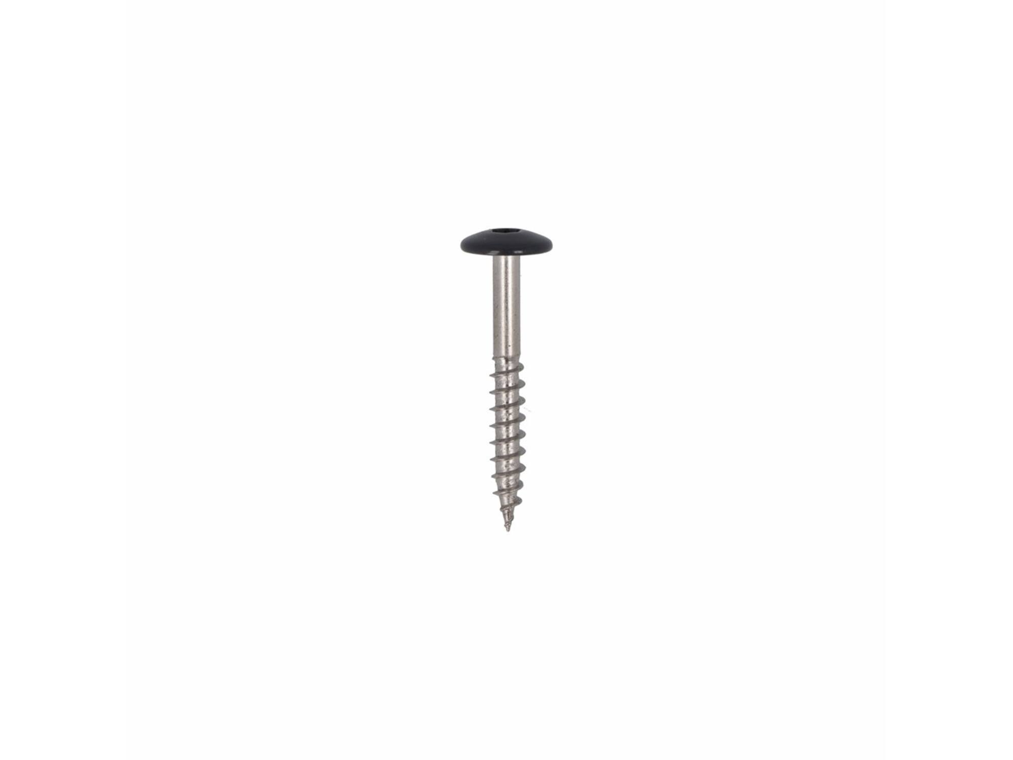 Dak&Gevel Kleurkopschroef RVS A2 Antraciet RAL7016 - 50ST. 4,8x25MM