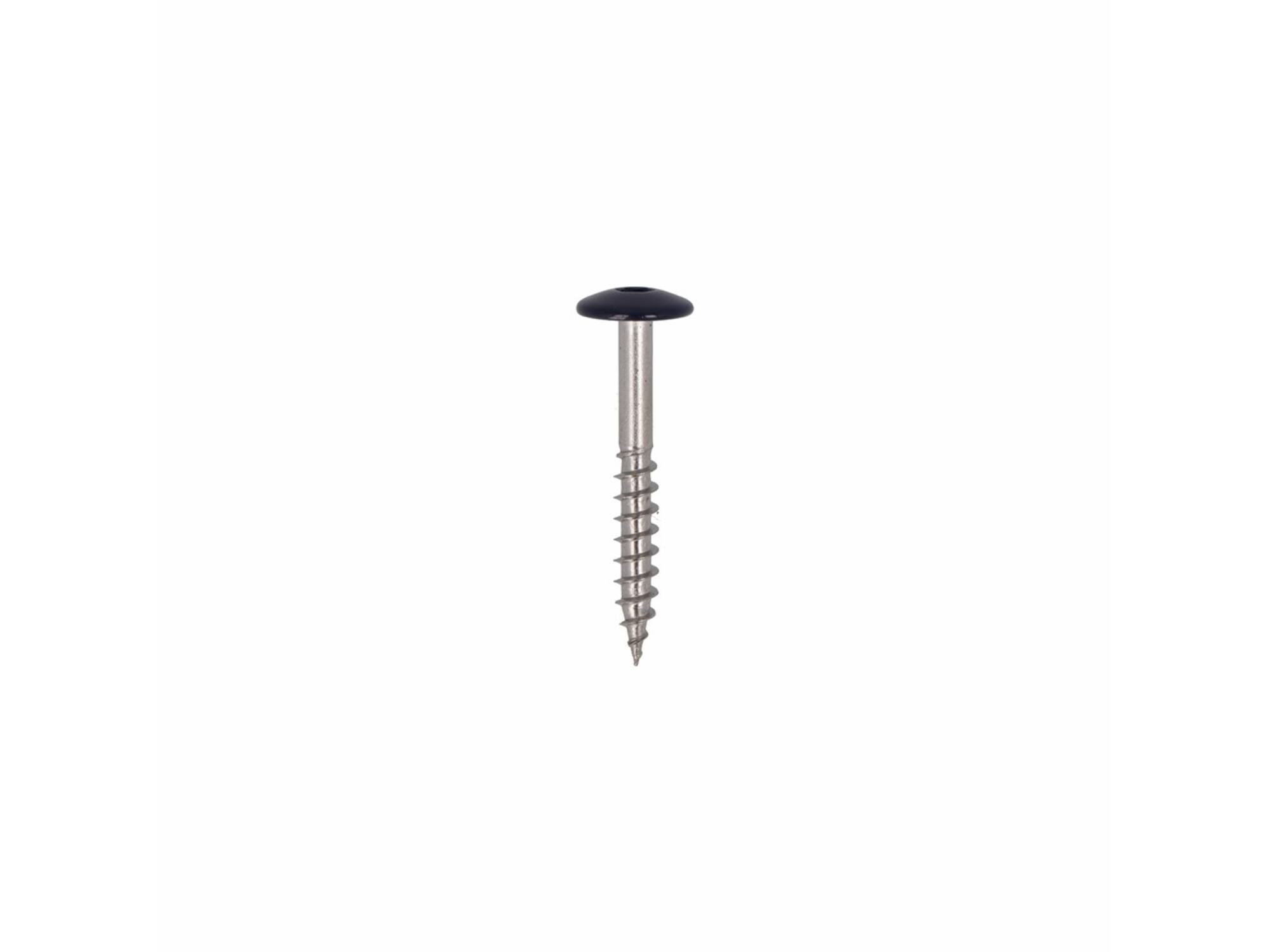 Dak&Gevel Kleurkopschroef RVS A2 Staalblauw RAL5011 - 50ST. 4,8x25MM