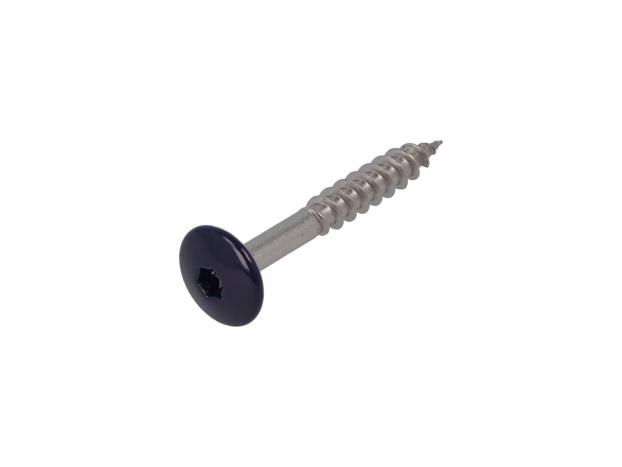 Dak&Gevel Kleurkopschroef RVS A2 Staalblauw RAL5011 - 50ST. 4,8x25MM