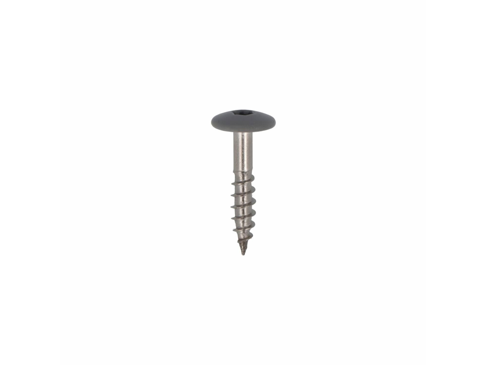 Dak&Gevel Kleurkopschroef RVS A2 Stofgrijs RAL7037 - 50ST. 4,8x25MM