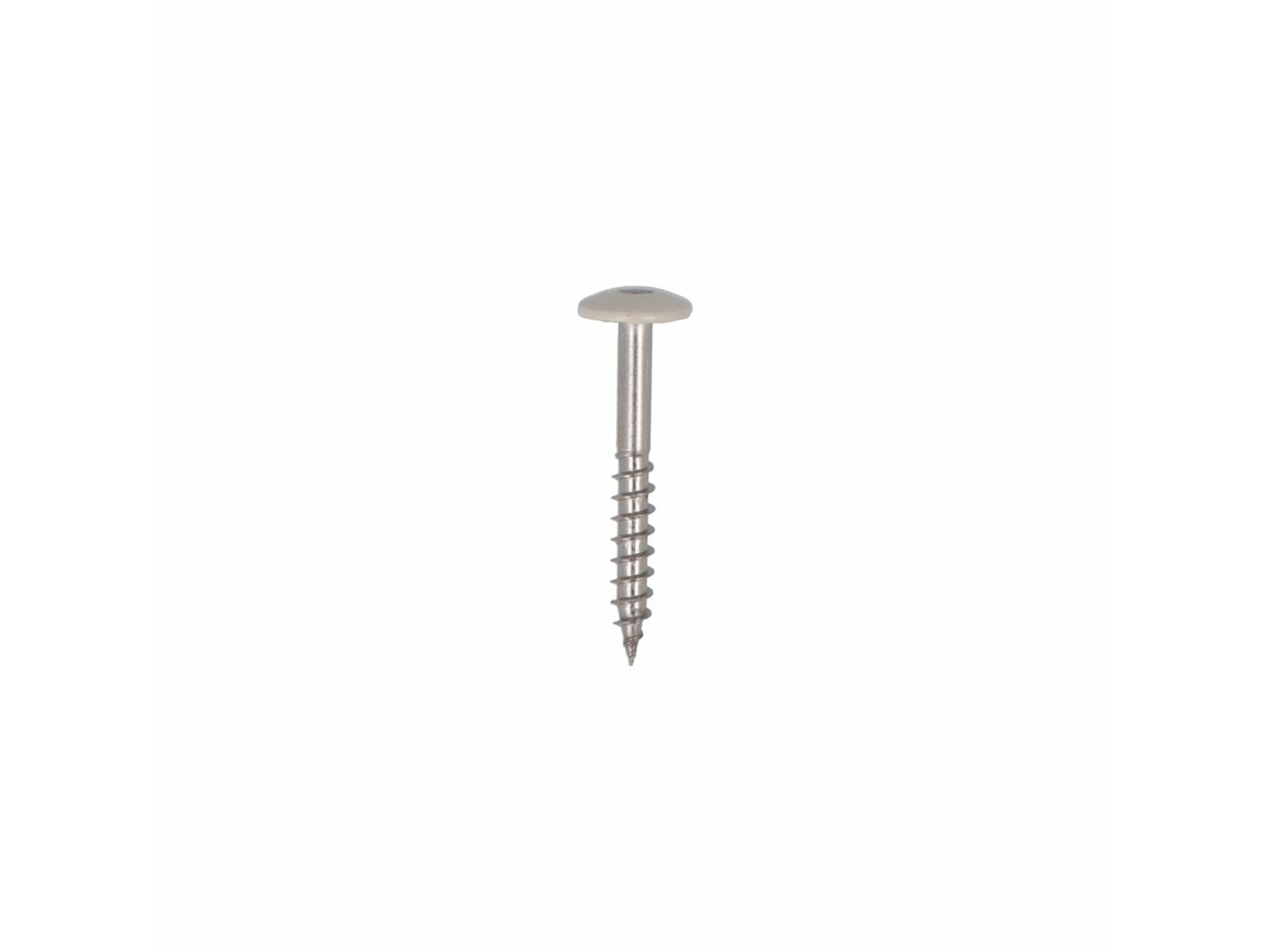 Dak&Gevel Kleurkopschroef RVS A2 Beige RAL1013 - 50ST. 4,8x38MM