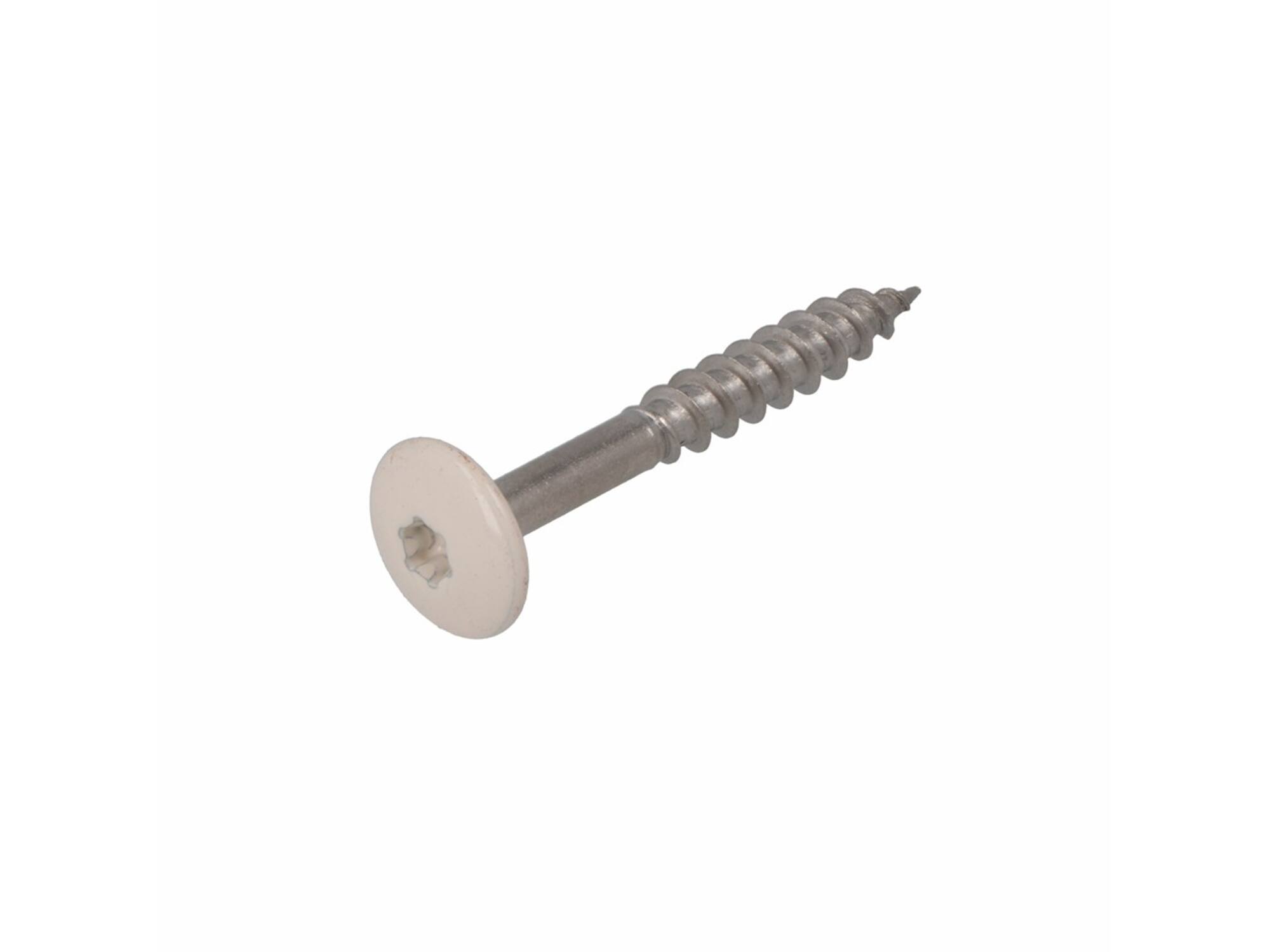 Dak&Gevel Kleurkopschroef RVS A2 Cremewit RAL9001 - 50ST. 4,8x38MM