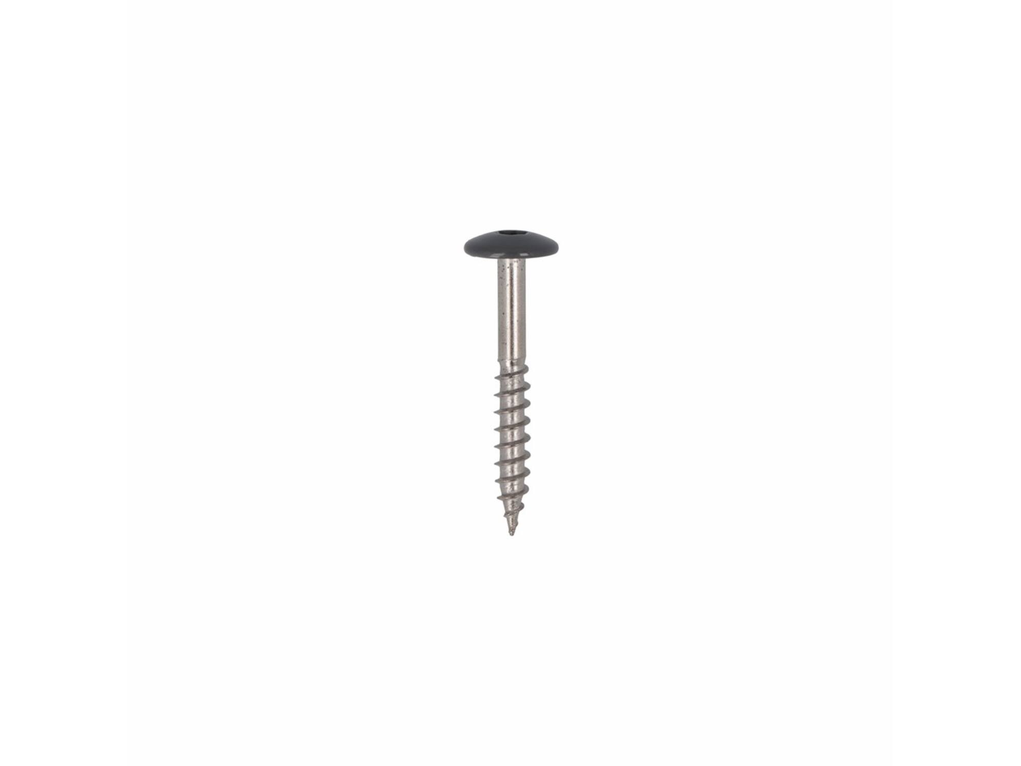 Dak&Gevel Kleurkopschroef RVS A2 Grijs RAL7012 - 50ST. 4,8x38MM