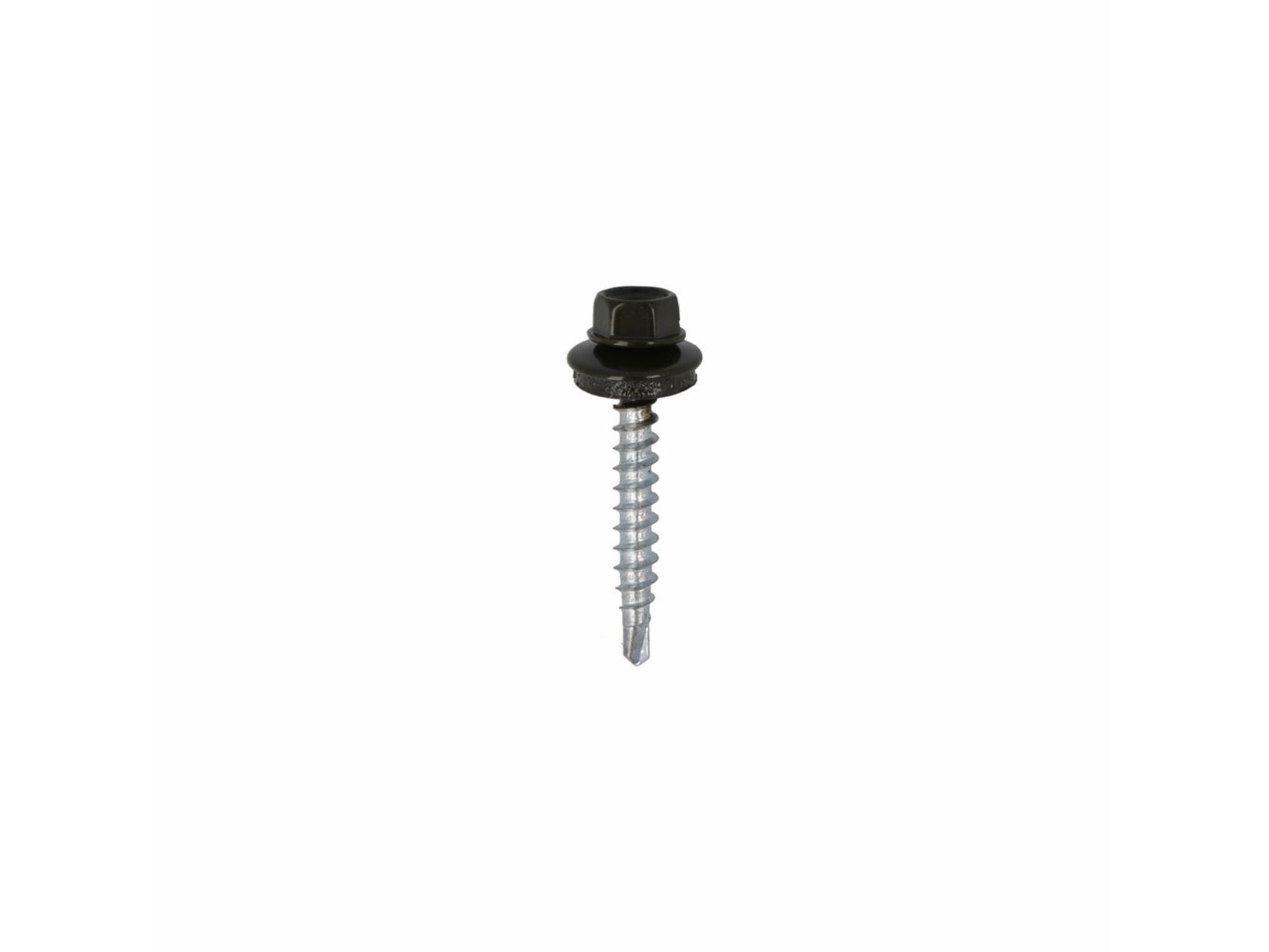 Dak&Gevel Profielplaatschroef Verzinkt Flessengroe RAL6007 - 50ST. 4,9X35MM