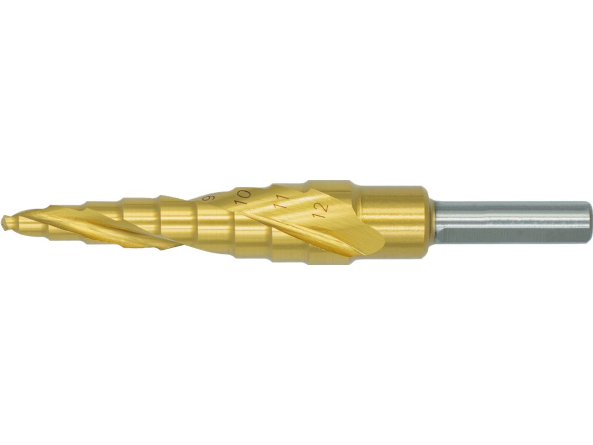 Phantom Plaatboor getrapt Ergo Step HSS TiN 44.115 4-12 MM