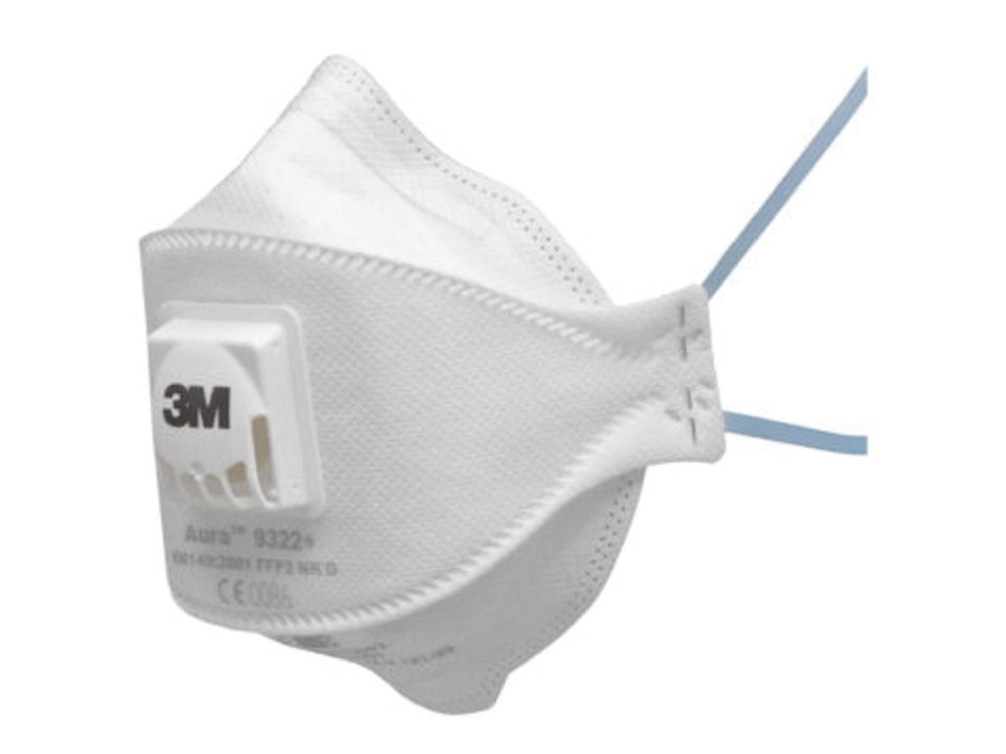 3M Stofmasker met uitademventiel AURA 9322+ FFP2 NR D 10 stuks