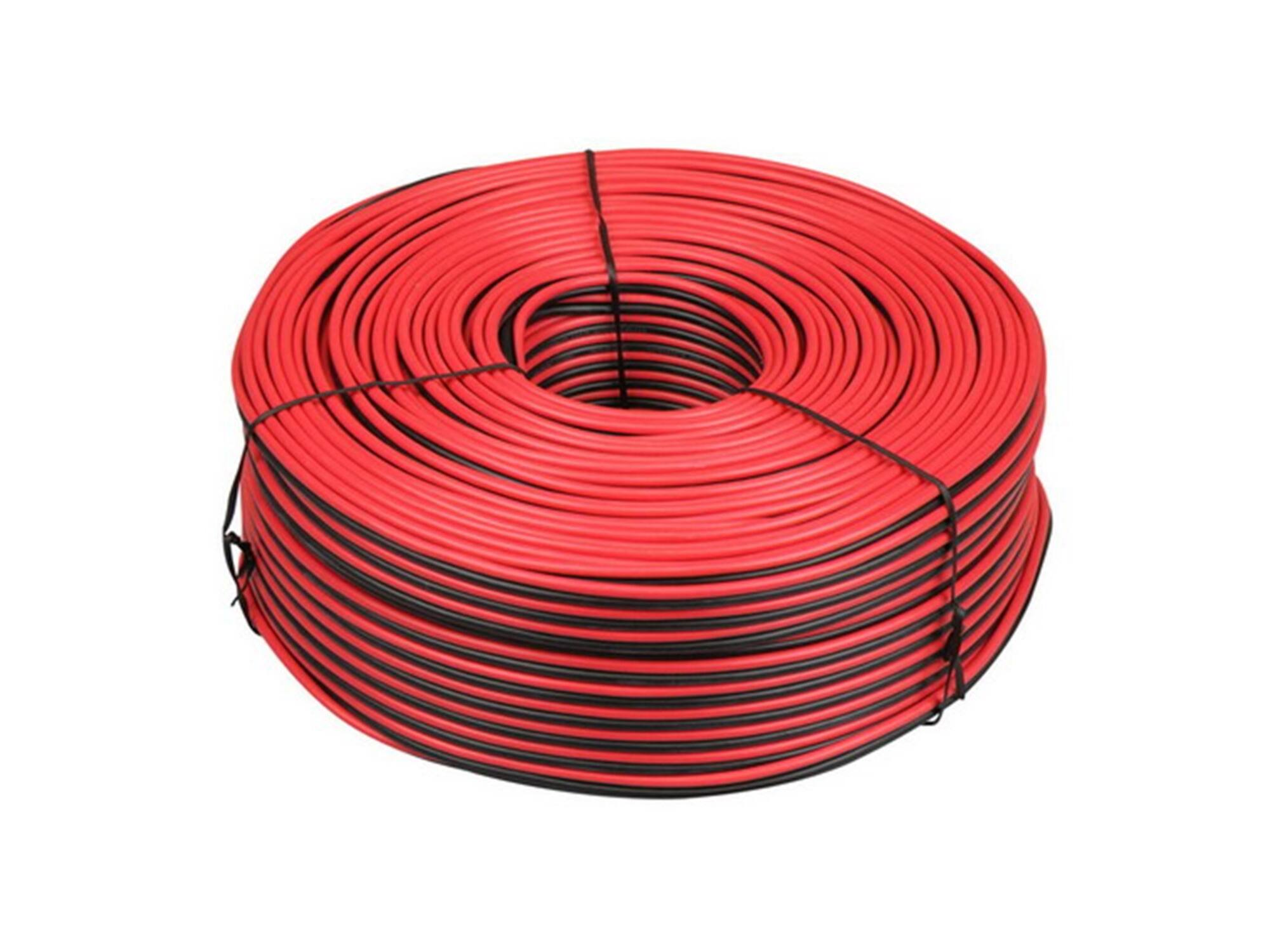 Luidsprekersnoer rood/zwart 100 meter 2X2,5
