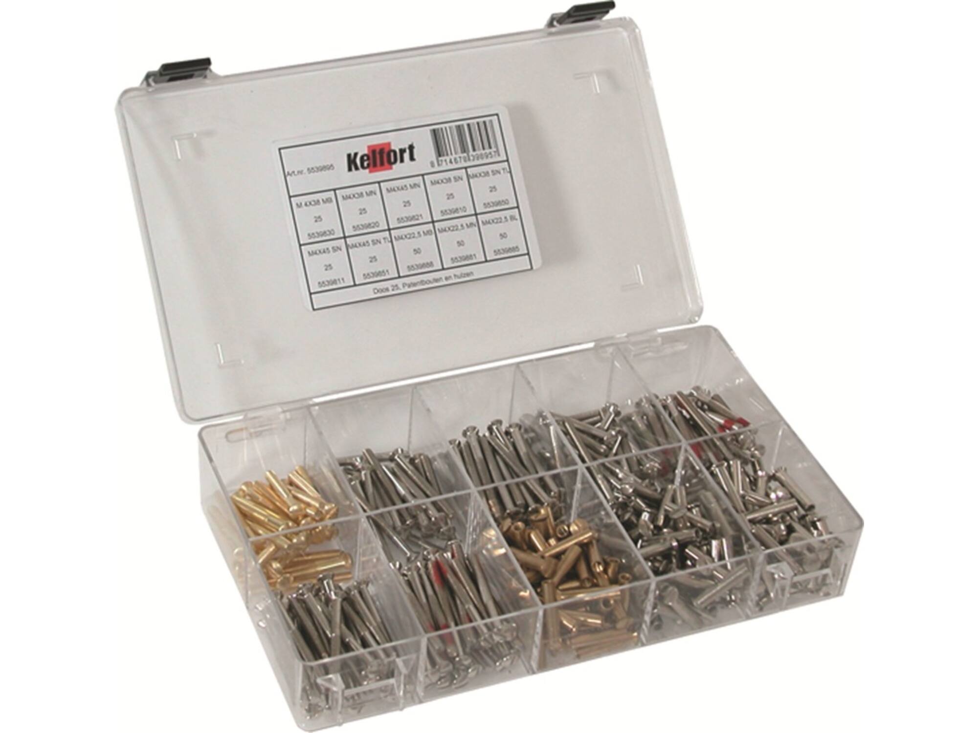 Kelfort Assortimentsdoos patentbouten nummer 25