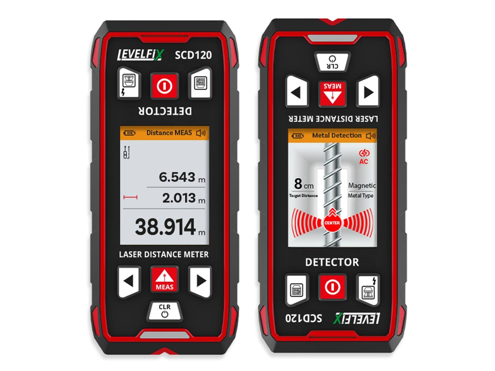 Levelfix digitale muurscanner en afstandsmeter SCD120