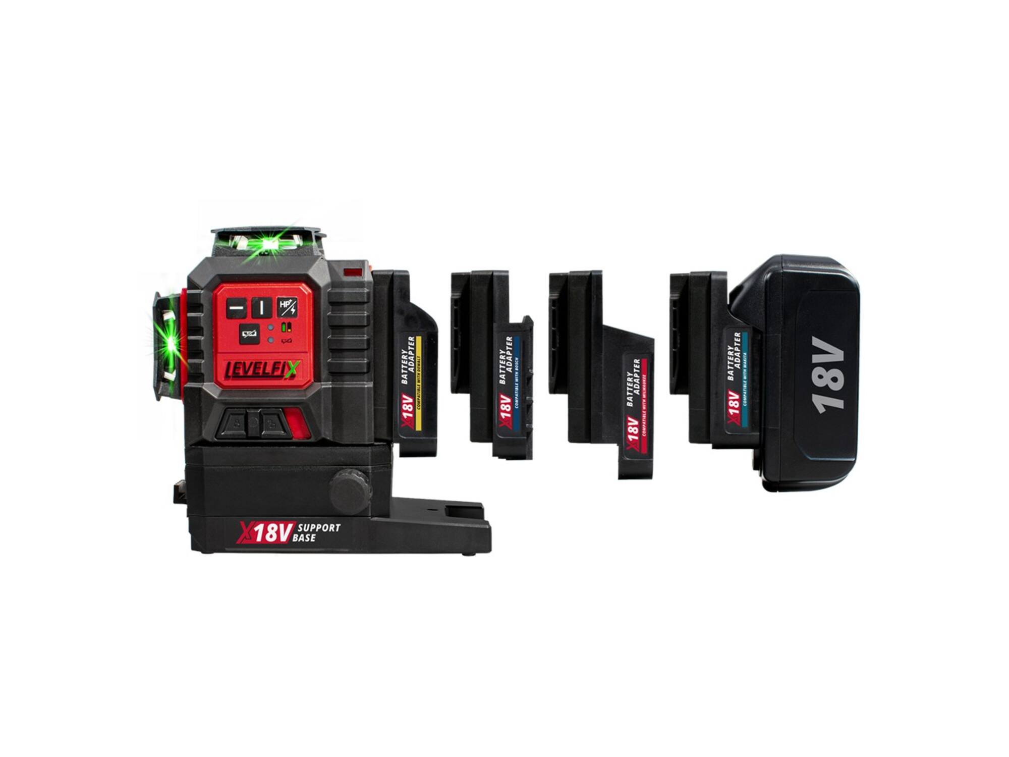 Levelfix smart accu adapter X18V tbv Milwaukee