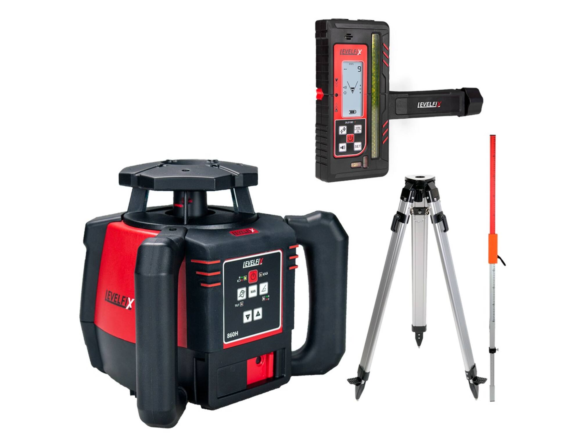 Levelfix Bouwlaser heavy duty 860H MET STATIEF EN MEETBAAK