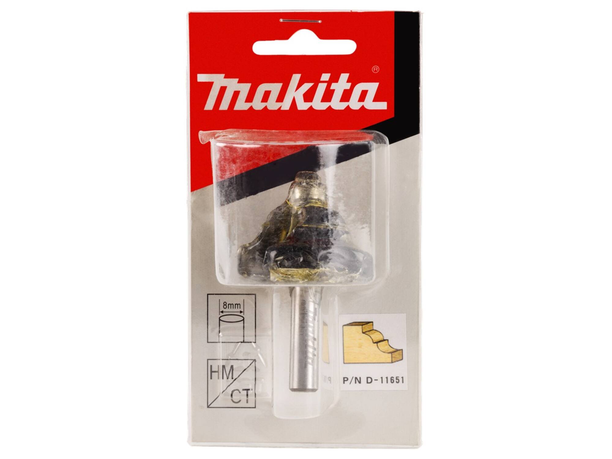 Makita Contraprofielfrees lager HM 8MM
