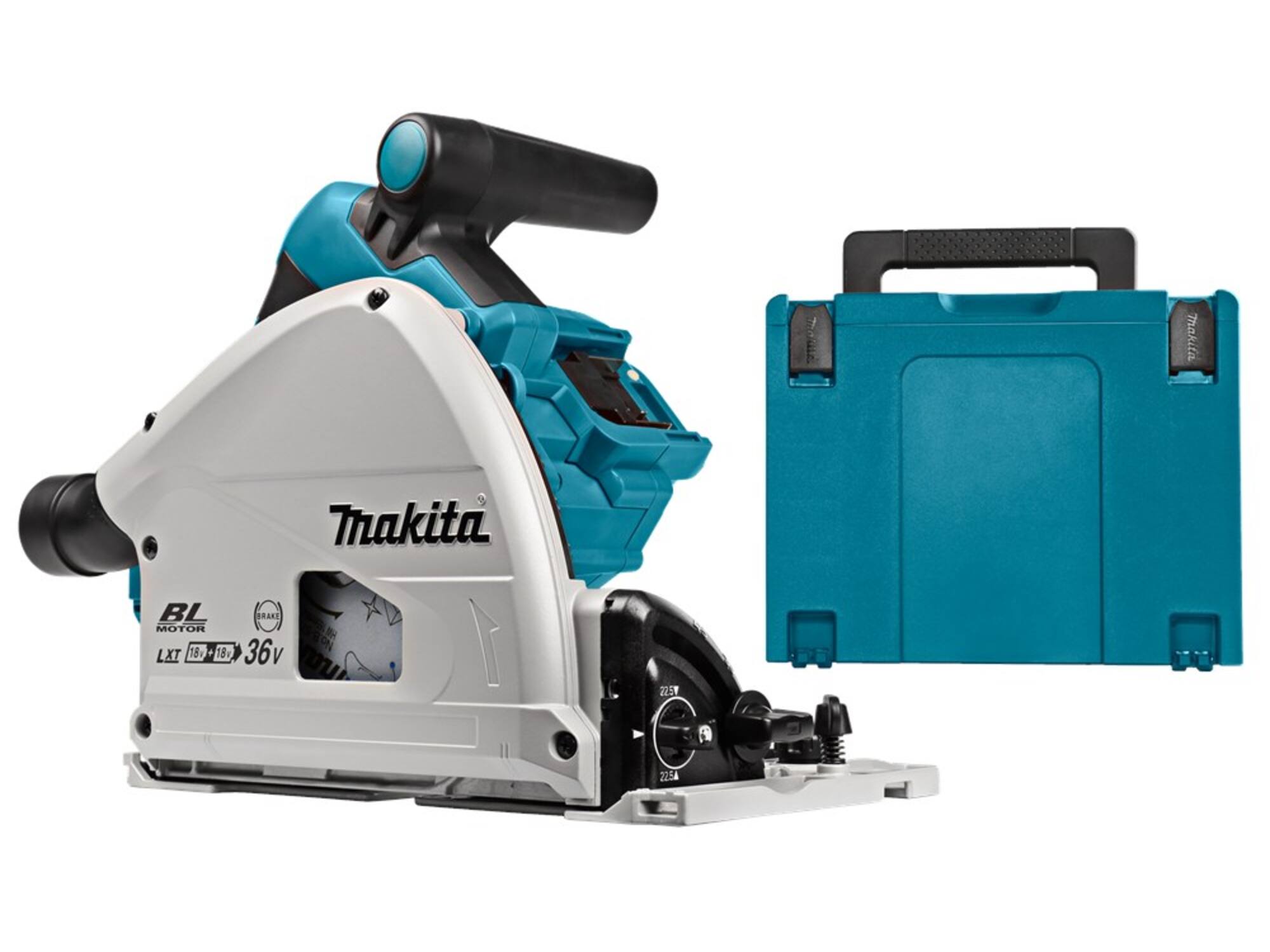 Makita invalcirkelzaag body in Mbox DSP600ZJ 165MM 2X18V