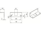 DX Hoeksluitplaat voor pompespagnolet hsp 10 10X10MM