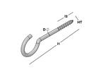 GB Schroefhaak houtdraad verzinkt 20X7