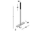 GB Muurplaatanker met plaat centrisch 400 MM