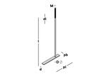 GB Muurplaatanker met plaat excentrisch 600 MM