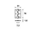 Axa Smalscharnier verzinkt 76 MM
