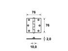 Axa Scharnier recht RVS 76X76 MM