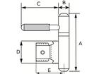 DX Inboorpaumelle zwart met verzet staal 14 MM