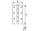 DX Pianoscharnier vermessingd pi 321500pb k 32 MM
