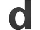 Oxloc Huisletter D zwart rvs