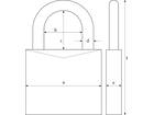 ABUS Hangslot titalium 64TI/25 25 MM