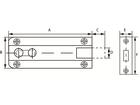 DX Profielschuif met bocht vernikkeld psb 880b 35X80 MM