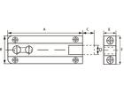 DX Profielschuif nikkel ps 650b 25X50 MM