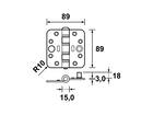 AXA VH scharnier Easyfix Smart SKG*** GEMONTEERD 89X89 MM
