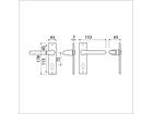 AMI Deurkrukgarnituur op schild F1 DKR.386 ROTA 178/43 PC 72