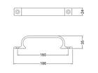 HERMETA Handgreep rond model F1 160 MM