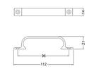 HERMETA Handgreep rond model F1 96 MM