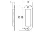 HERMETA Schuifdeurkom ovaal F1 120X40 MM
