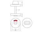 Intersteel WC-sluiting rond verdekt met metaal RVS/ 8 MM