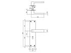 Intersteel Deurkruk op schild sleutelgat mat zwart AMSTERDAM 56MM