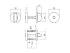 Intersteel WC-sluiting zwart 50X7MM
