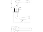 Intersteel Deurkruk basic op geveerd rond rozet RVS Half rond/hoek 53x9MM