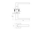 Intersteel Deurkruk op rozet verdekt messing mat Q05 53X53X6MM