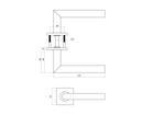 Intersteel Deurkruk op rozet verdekt zwart Q04 53X53X6MM