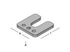 GB Drukplaat met sleuf 7 MM GRIJS 70X70 48st
