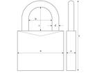 Abus Hangslot met stofkap H70IB/35 B/DFNLI