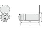 ABUS Sleutelbuis met cilinderafdekking H729 KEY SAFE