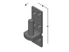 GB Plaatduim pen zwart 16X45MM